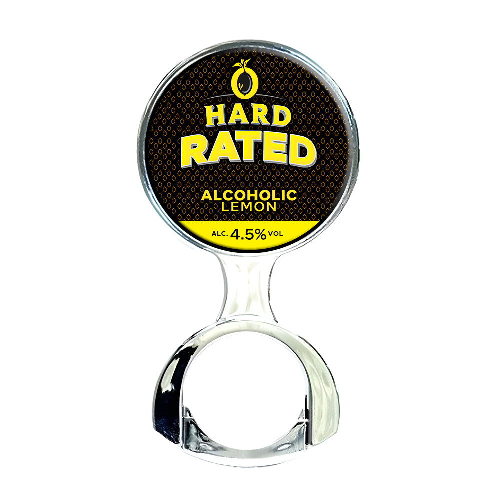 Hard Rated - 73 mm Chrome Decal Holder