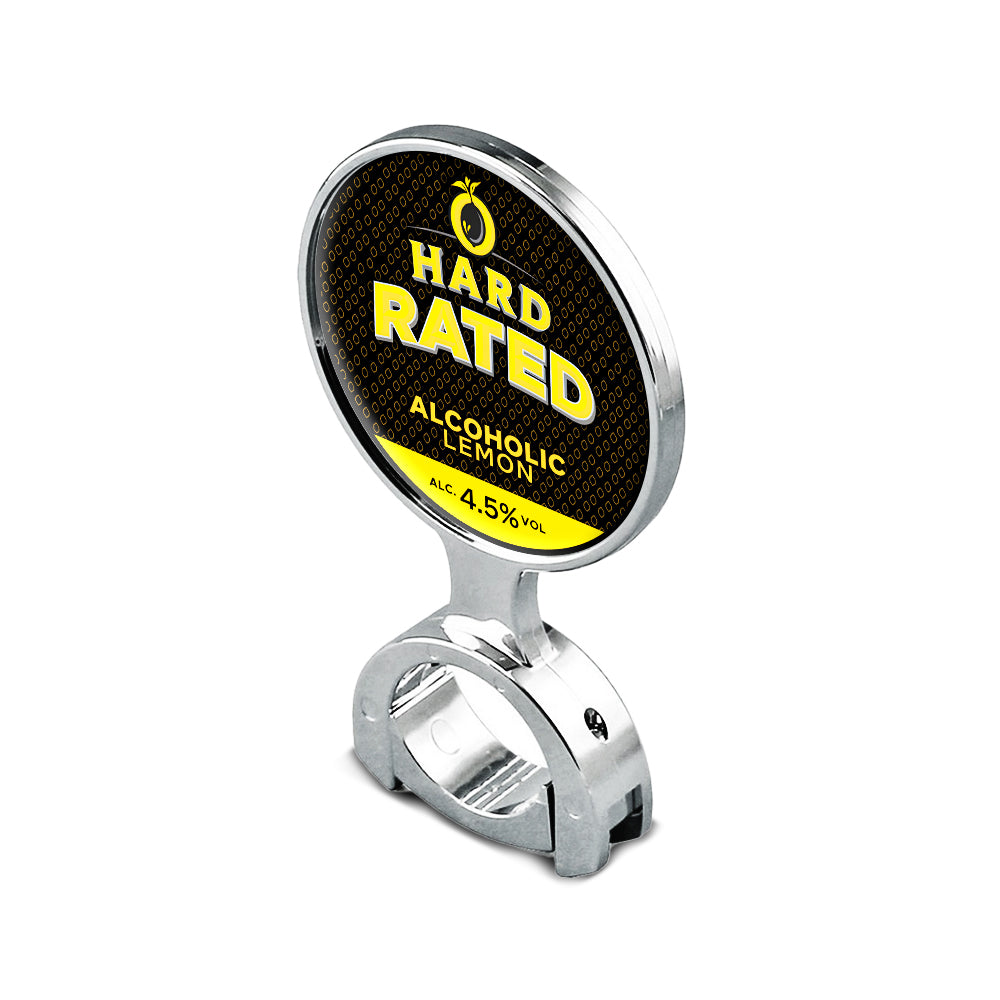 Hard Rated - 73 mm Chrome Decal Holder [ON BACKORDER FOR LATE JUN]