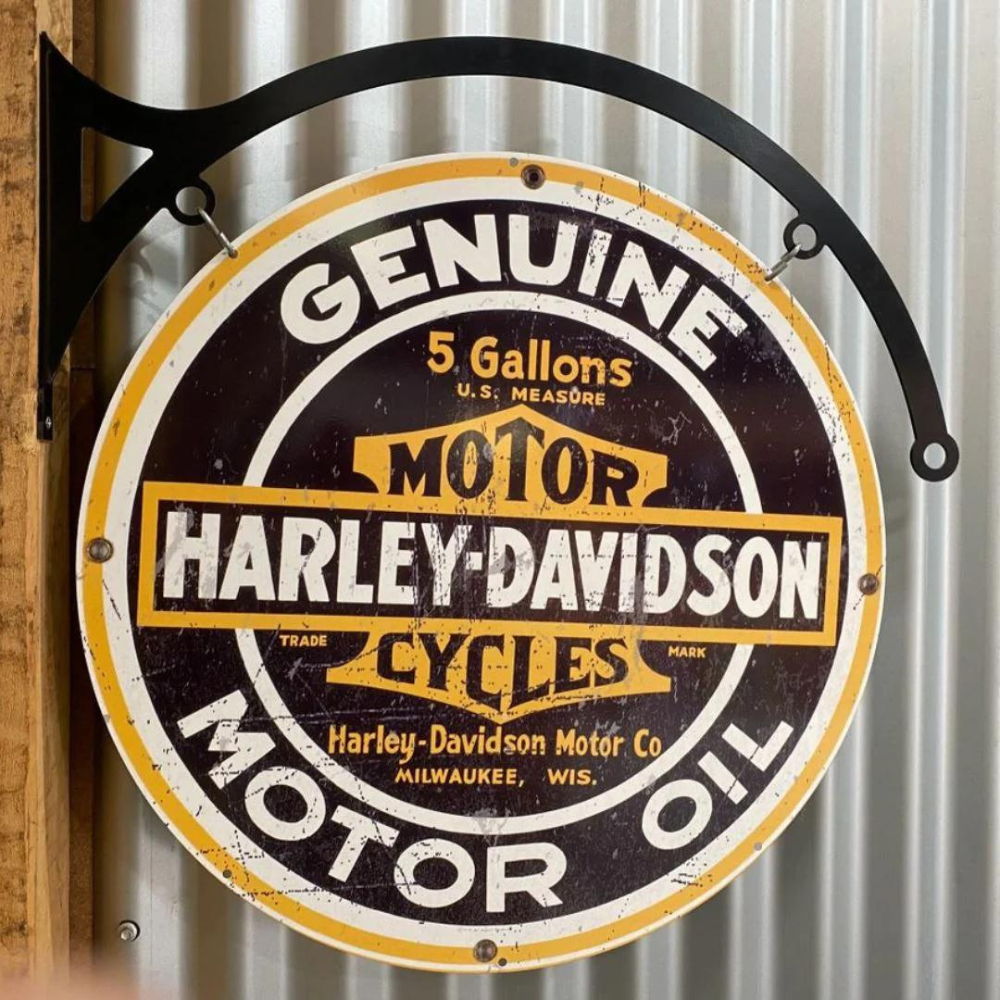 Harley Classic Sign Double Sided Round