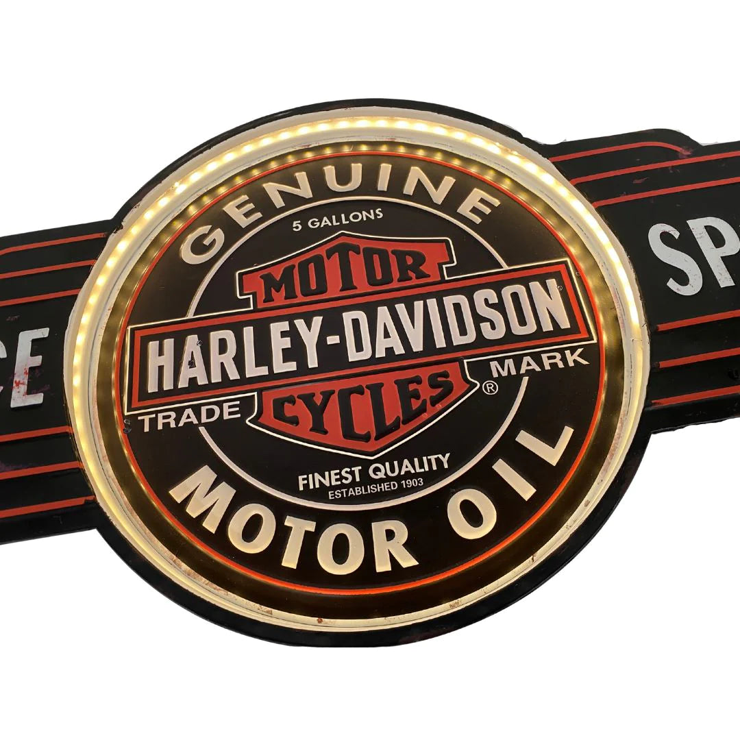 Harley Davidson Distressed LED Light Sign