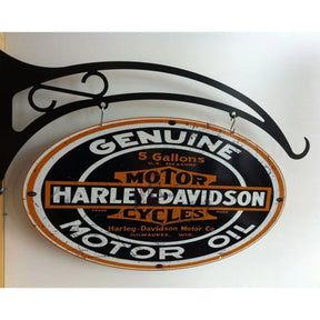 Harley Davidson Motor Oil Oval Design Hanging Sign