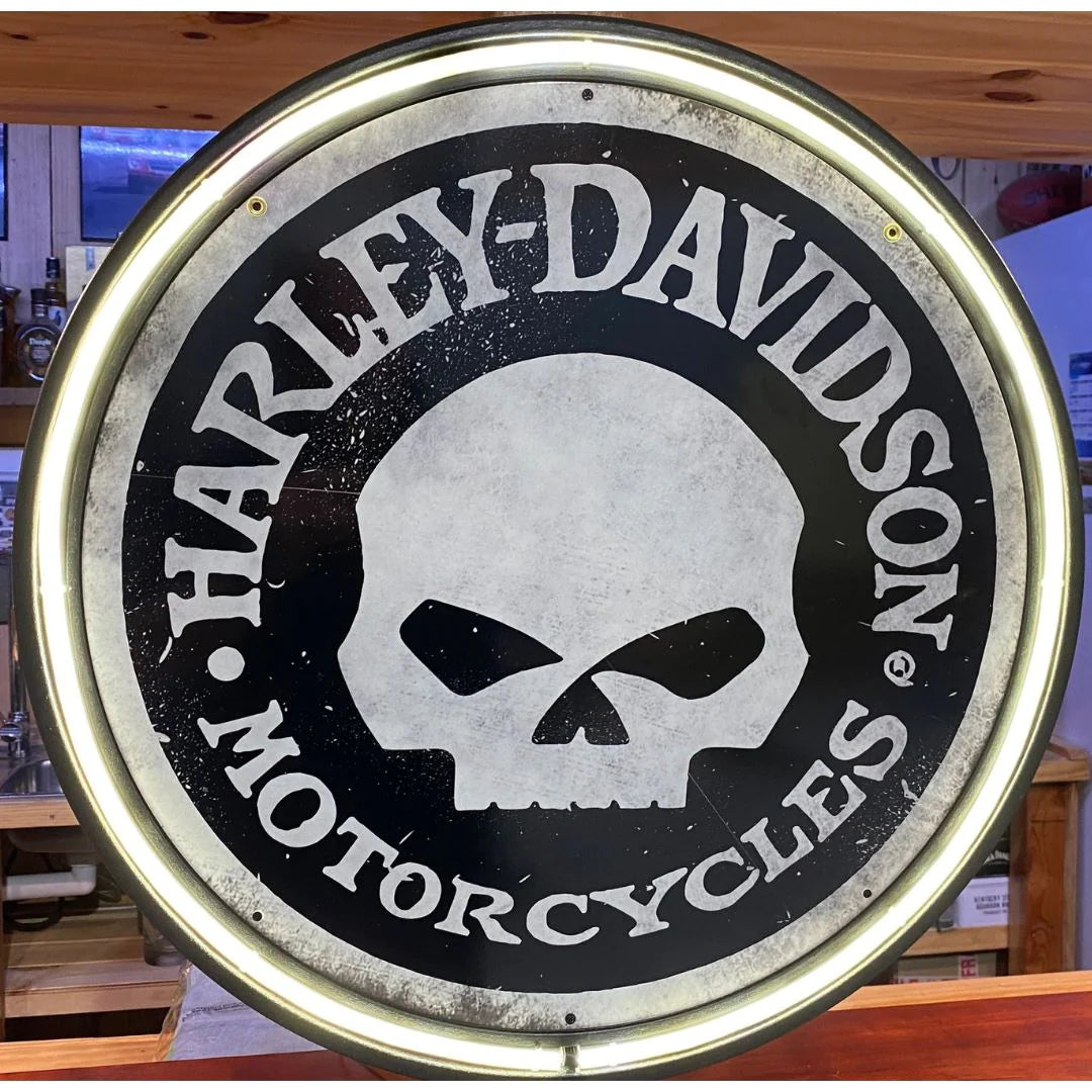 Harley Davidson Motorcycles Circular Neon Sign