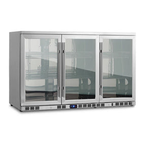 Heated Glass 3-Door Under Bench Beverage Fridge 5-Year Warranty (+$399)
