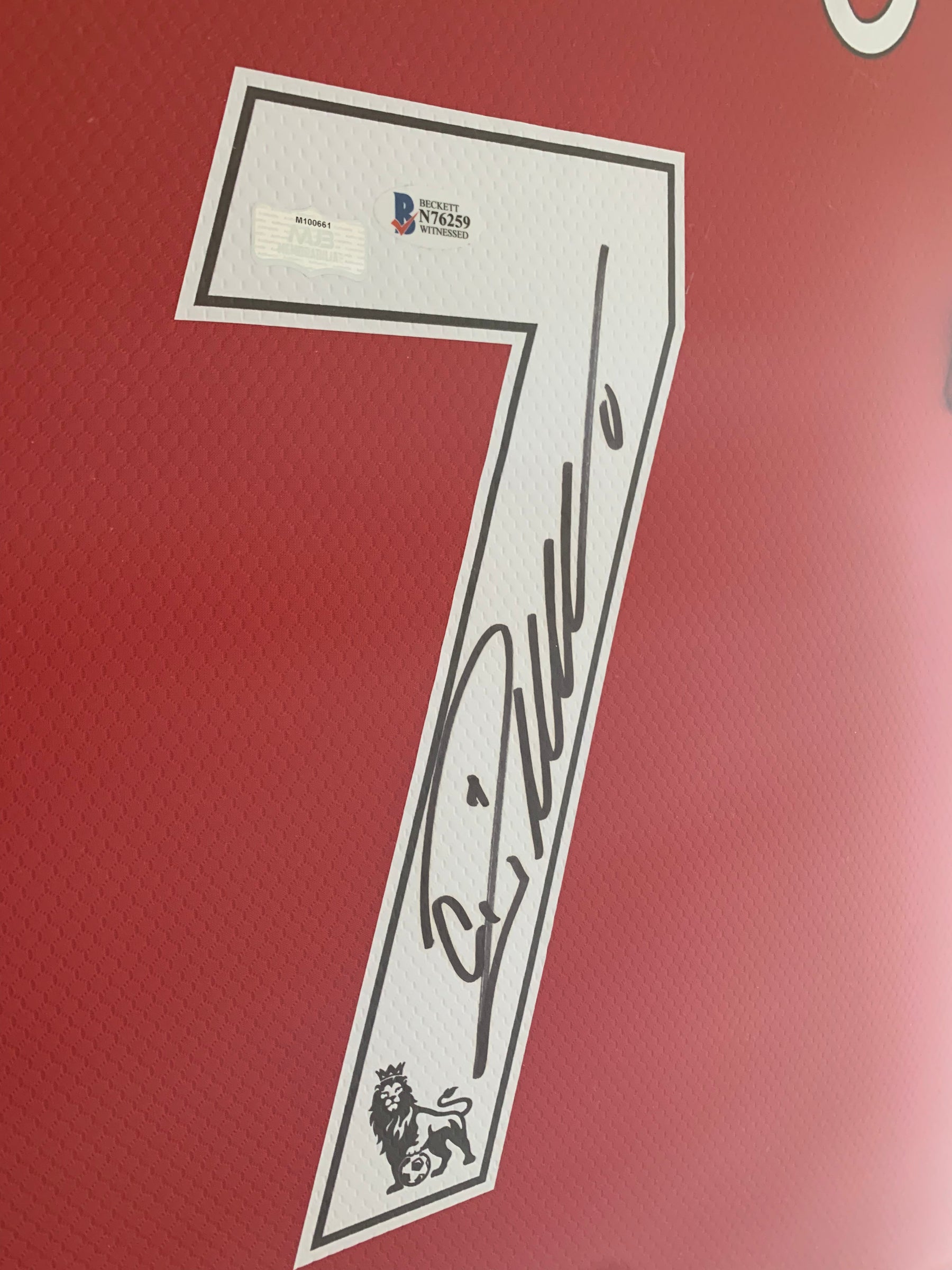 Cristiano Ronaldo Personally Hand Signed Framed Manchester United Jersey With Beckett Authentication