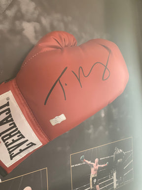 Mike Tyson Signed Authentic Everlast Red Glove With COA And Database Hologram Authentication Framed