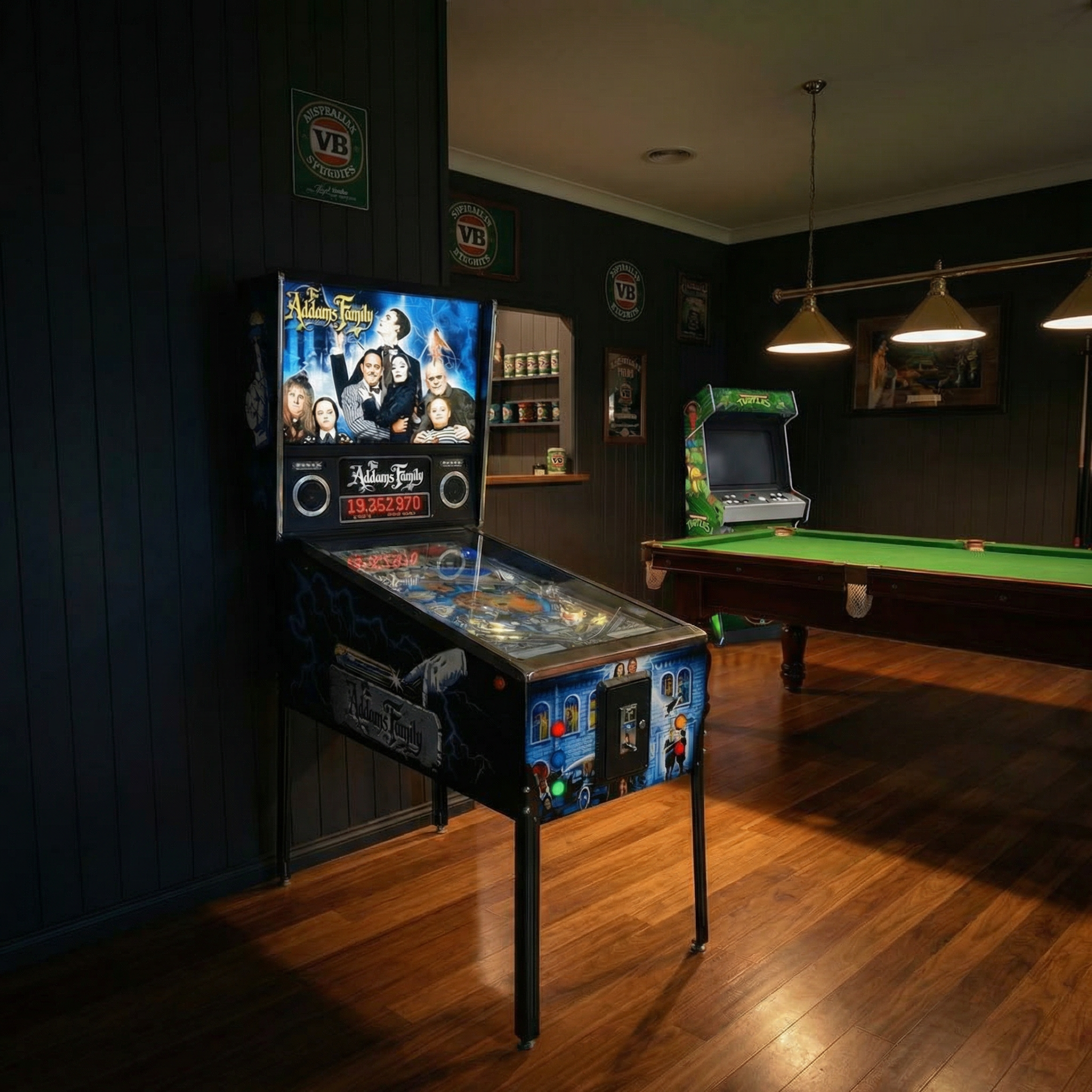 PREMIUM The Addams Family Virtual Pinball Machine 1300 Games Included [SHIPS IN 5 WEEKS]