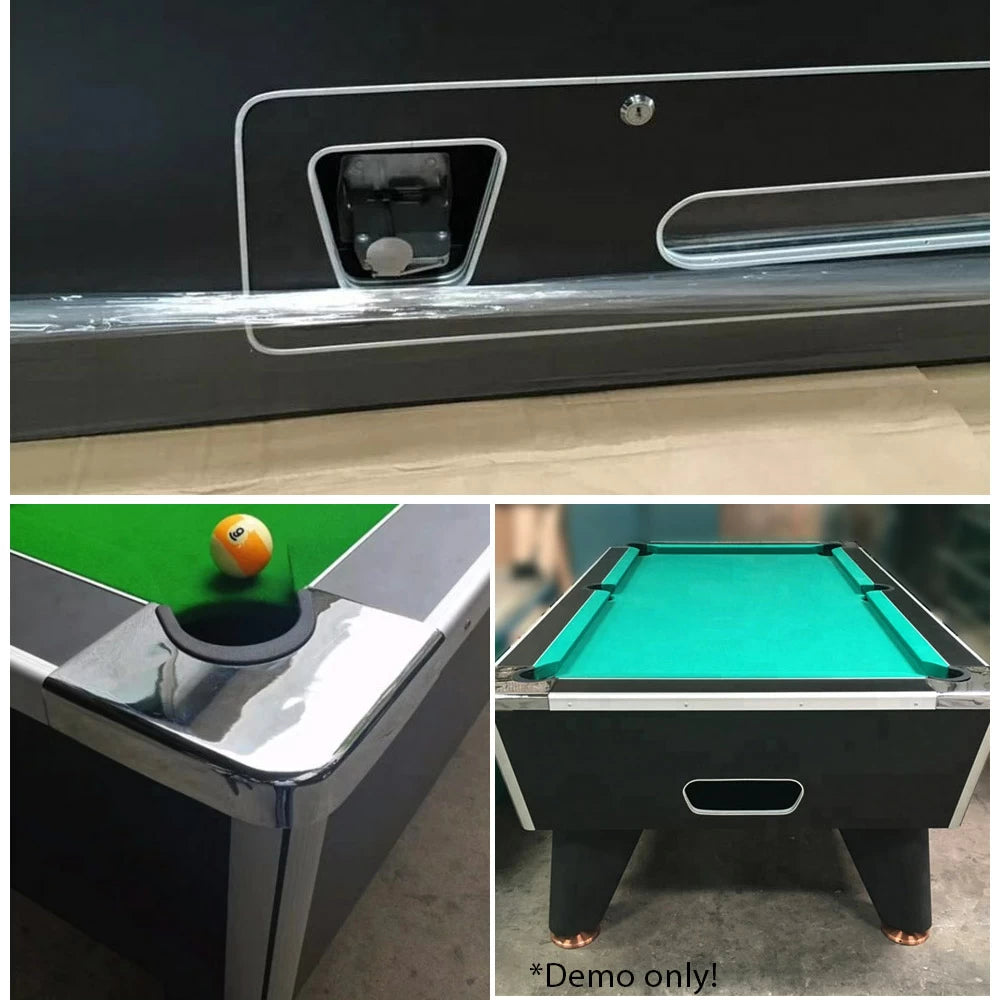 MACE 8FT Slate Coin Operated Pool / Billiards / Snooker Table Blue Felt
