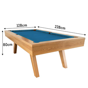MACE P1 7FT Slate Pool Snooker Table Billiards Table Oblique Leg – Oak&Blue
