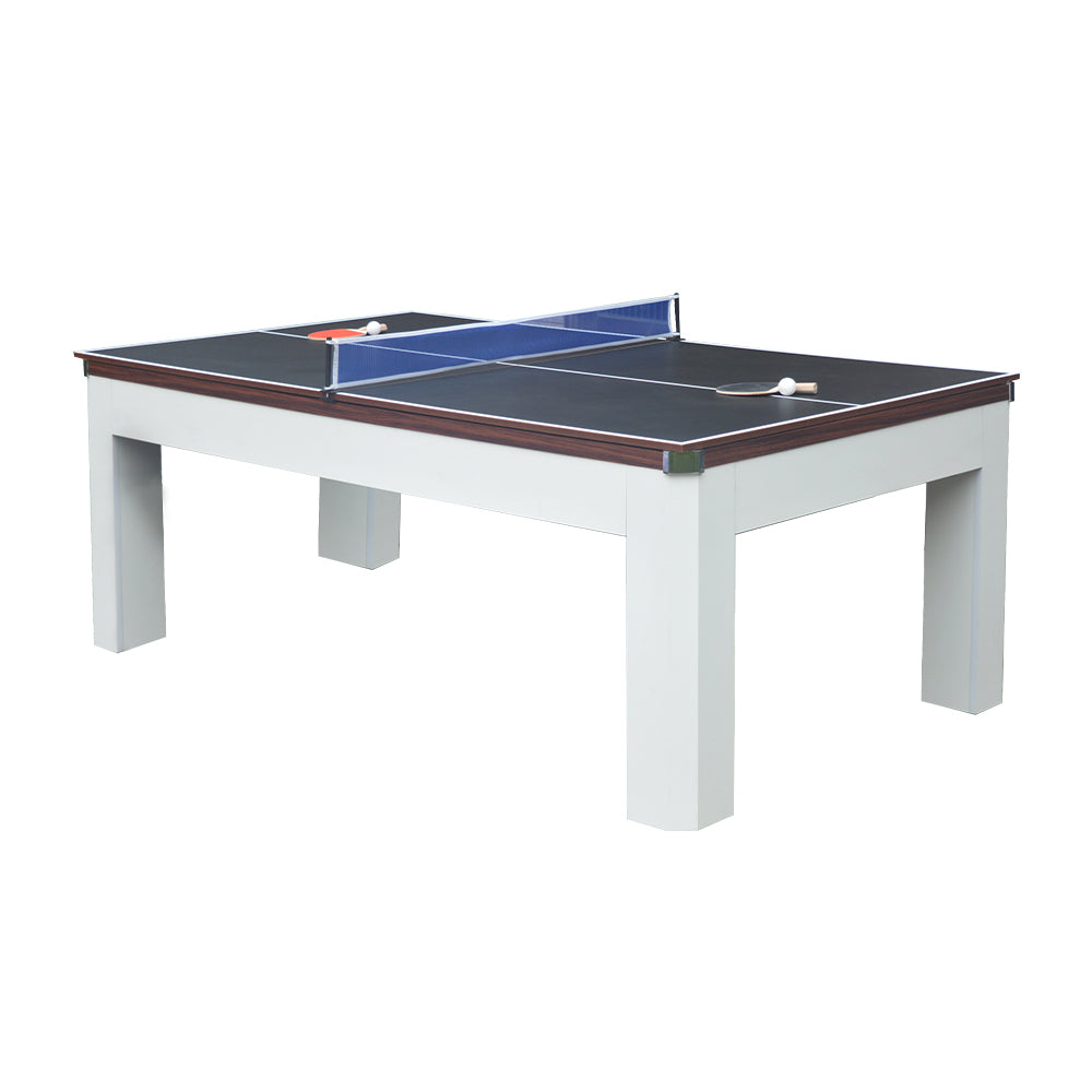 7FT MDF 3IN1 Pool Table/Table Tennis Table/Dining Table White Frame (ON BACK ORDER FOR THE 4TH JULY)