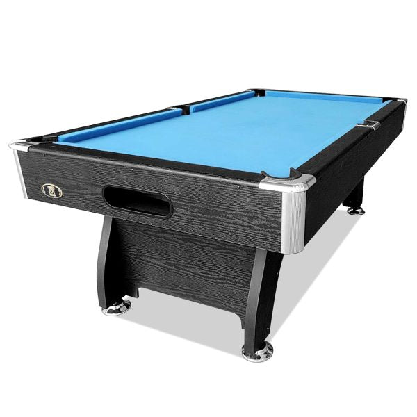 7FT MDF Pool Snooker Billiard Table With Accessories Pack, Black Frame - Blue