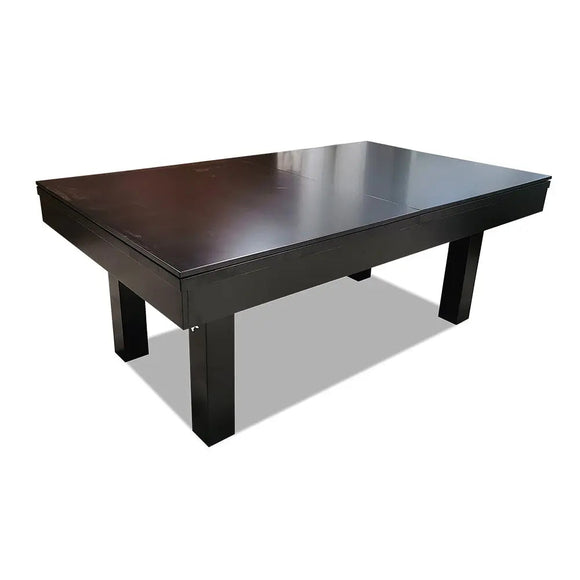 7FT Slate Pool & Dining Table - Black Frame / Blue Felt (BACK IN STOCK EARLY NOVEMBER)