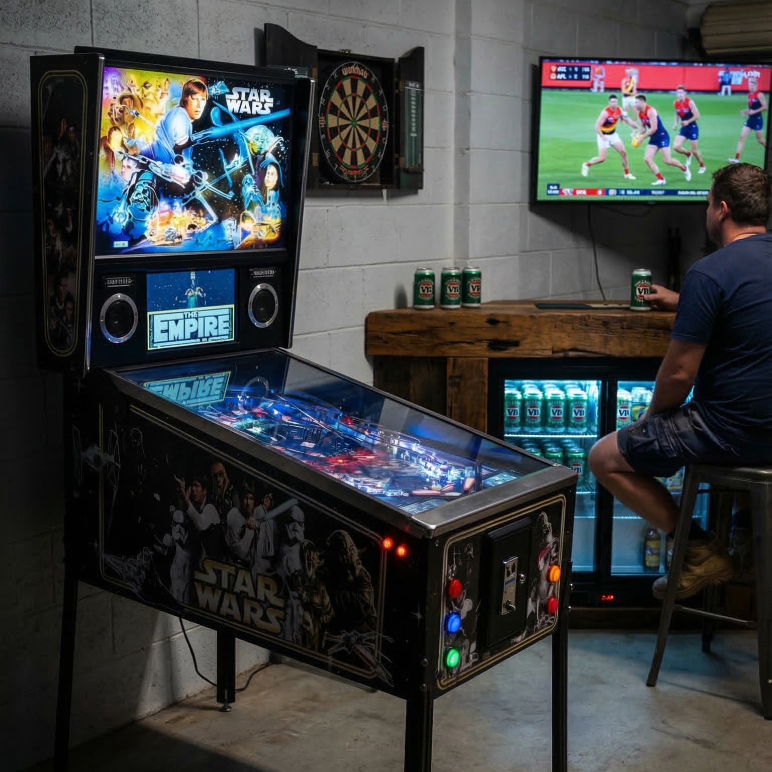 PREMIUM STAR WARS Virtual Pinball Machine 1300 Games Included