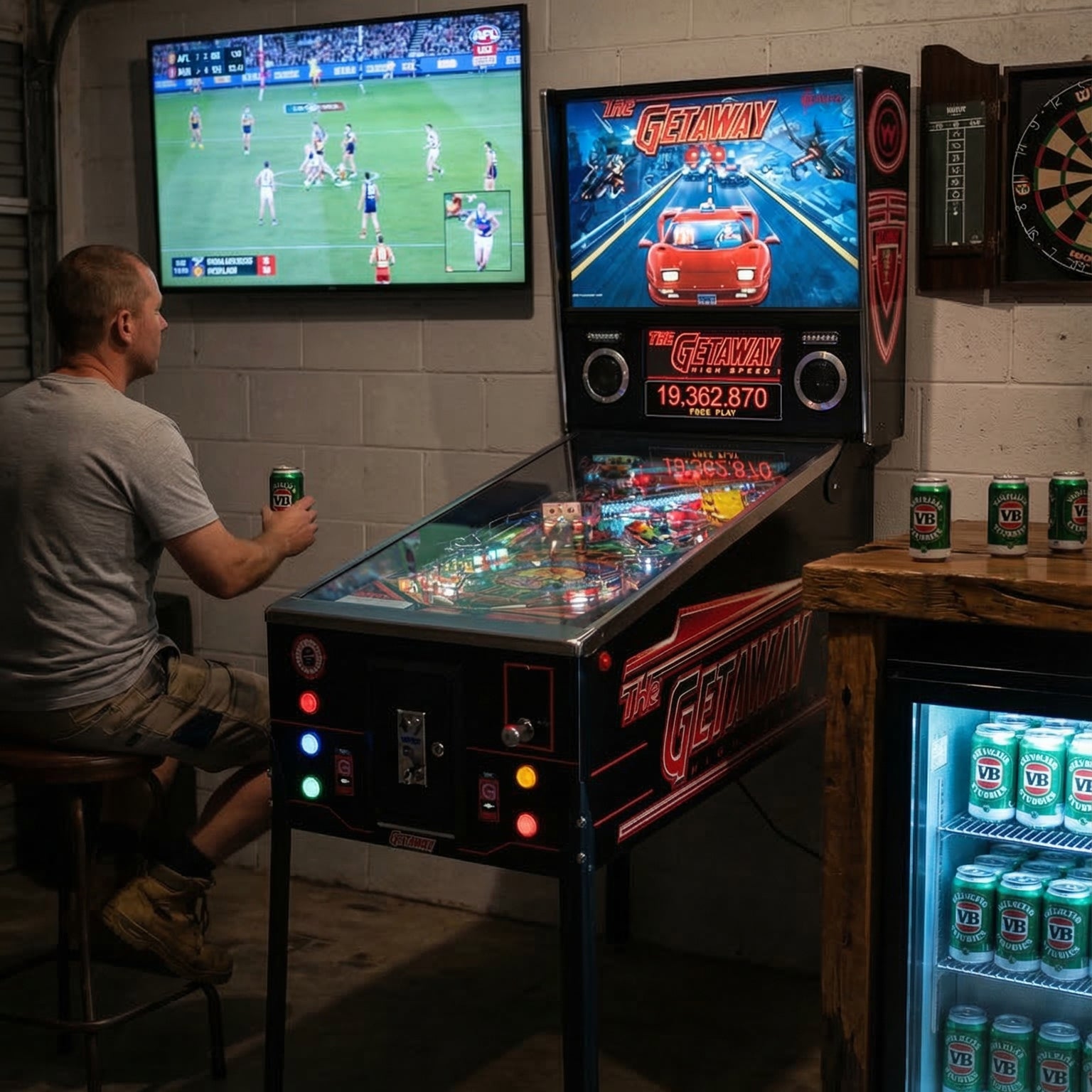 PREMIUM 'The Getaway High Speed II' Virtual Pinball Machine 1300 Games