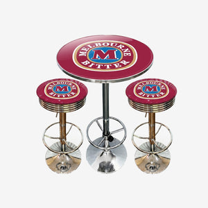 Melbourne Bitter Retro Bar Stool and Table Set (SHIPS IN 5 WEEKS)