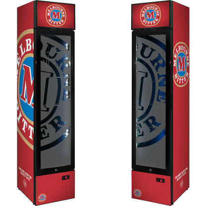 Melbourne Bitter Branded Skinny Upright Bar Fridge