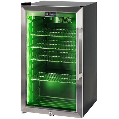 Schmick Outdoor Triple Glazed Alfresco Bar Fridge With Led Strip Lights. Lock and LOW E Glass. Indoor use also perfect! - Model HUS-SC88L-SS