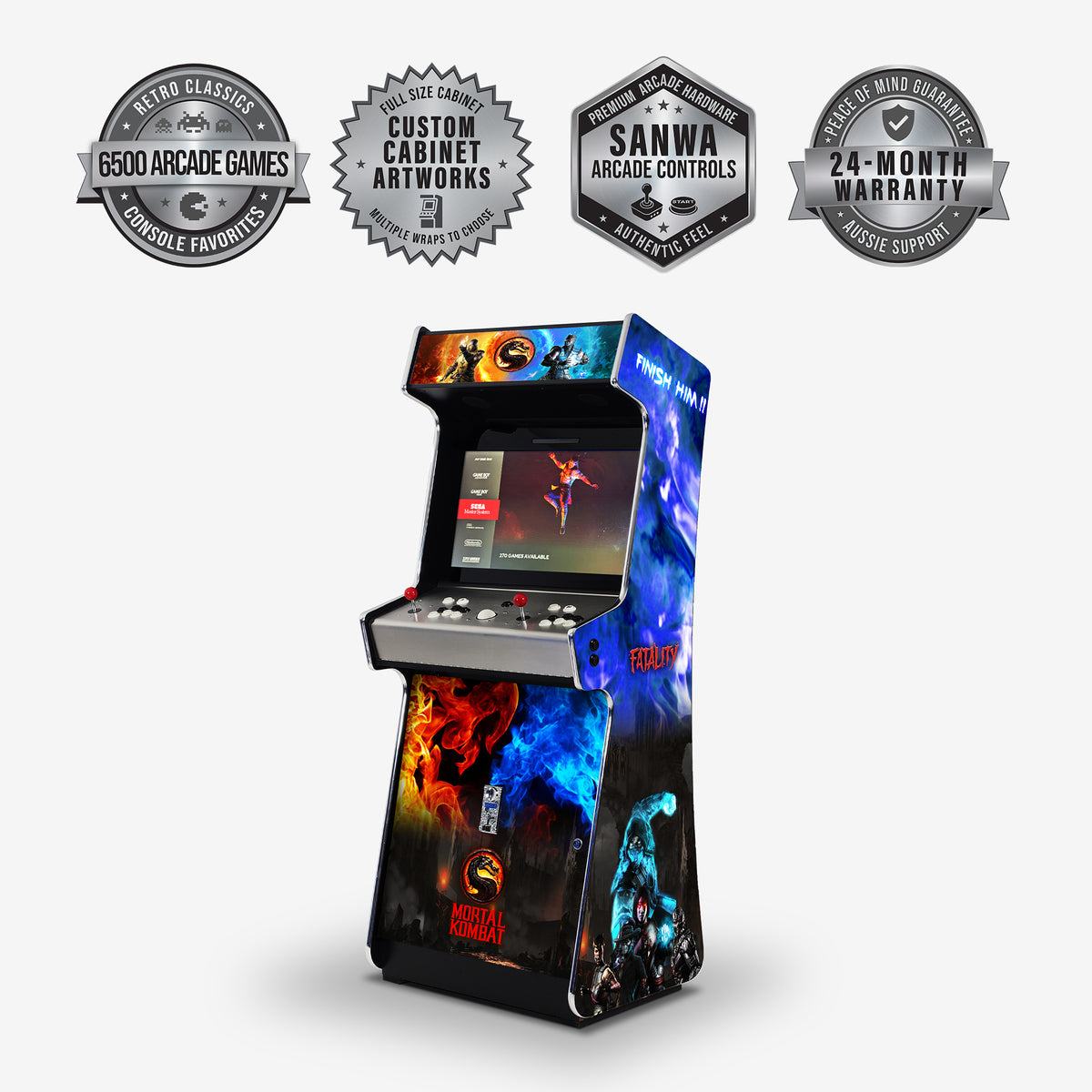 Mortal Kombat Upright Arcade Machine Platinum - Includes Upto 6500 ...