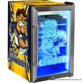 NQ Cowboys branded bar fridge. Great gift idea! *Note 'This product is not endorsed by NRL or featured club' - Model HUS-SC70-SS-COW-P