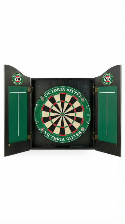Victoria Bitter Branded Dartboard with Cabinet (SHIPS IN 8 WEEKS)
