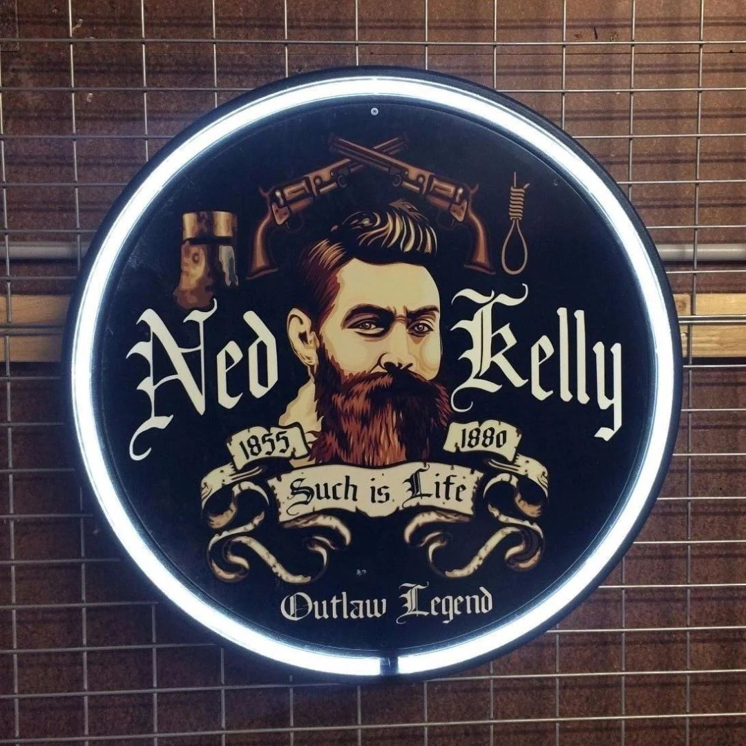 Ned Kelly Circular Neon Sign