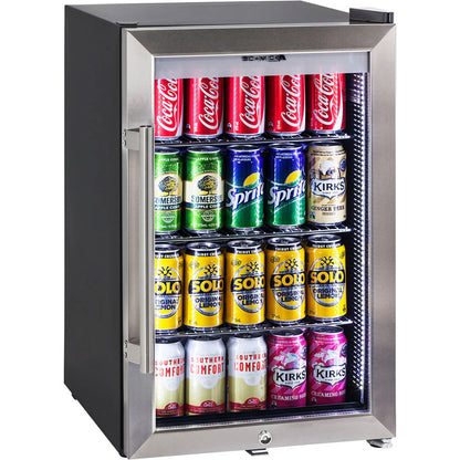 Ned Kelly Designed Glass Door Bar Fridge 70 Litre White