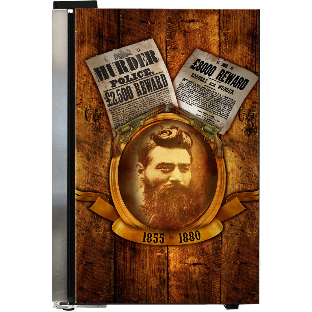 Ned Kelly Designed Glass Door Bar Fridge 70 Litre White