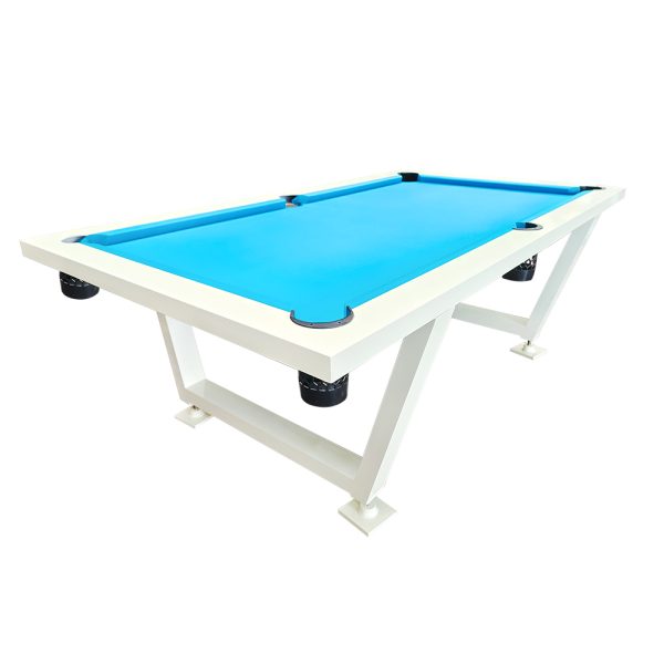 8FT Luxury Slate Outdoor Pool/Billiard/Snooker Table Frame White