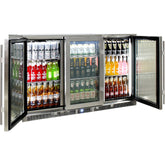 Rhino ENVY 3 Door Bar Fridge Coldest Beer 43ºC+ Best Alfresco 316 Marine Grade Stainless Quiet With No Condensation