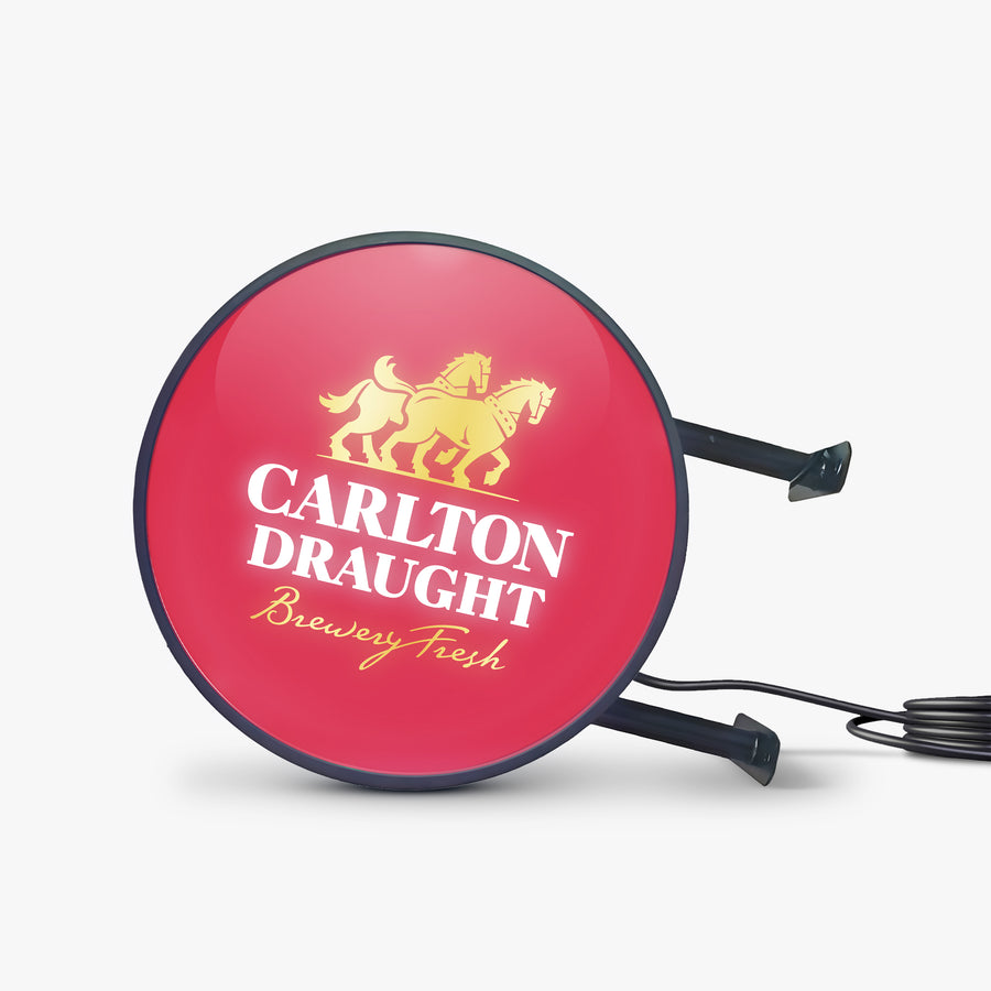 Carlton Draught Beer Bar Lighting Wall Sign Light LED
