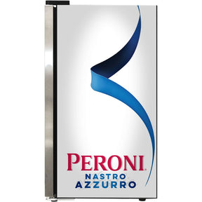 Peroni Themed Alfresco Bar Fridge With Led Strip Lights, Lock and LOW E Glassd