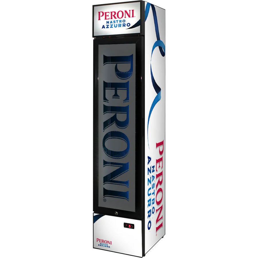 Peroni Branded Skinny Upright Bar Fridge