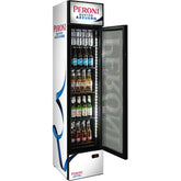 Peroni Branded Skinny Upright Bar Fridge