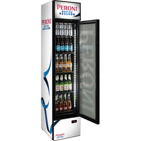 Peroni Branded Skinny Upright Bar Fridge