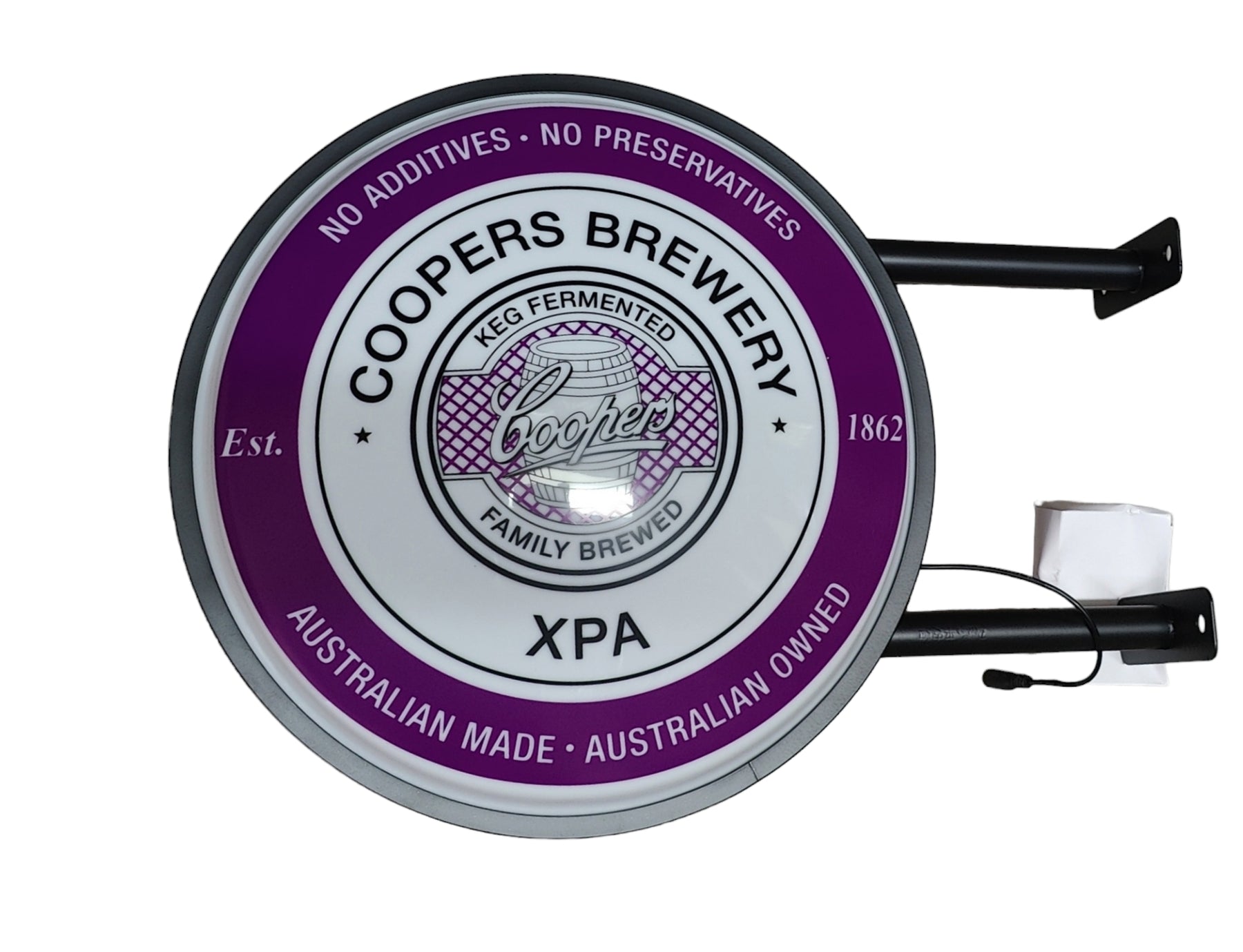 Coopers Brewery Beer Bar Lighting Wall Sign Light LED (Purple)