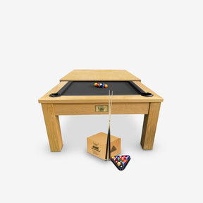 7ft Timber Dining Pool Table - Black Felt [ON BACKORDER FOR LATE OCT]
