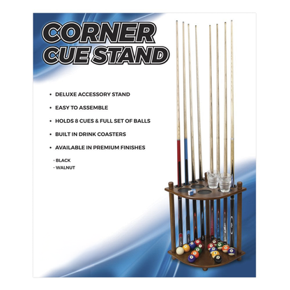 Premium Corner Cue Stand - 8 Cues