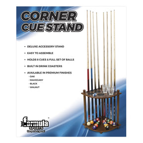 Premium Corner Cue Stand - 8 Cues