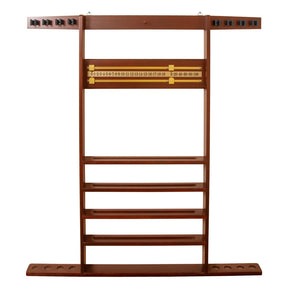 Premium Combination Cue Rack - Mahogany