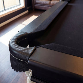 Solid Oak 7ft Slate Pool Table - Black Frame/Black Felt [SHIPS IN 2 WEEKS]