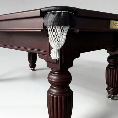 Solid Oak 7ft Slate Pool Table - Walnut Frame/Blue Felt