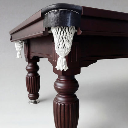 Solid Oak 7ft Slate Pool Table - Walnut Frame/Blue Felt