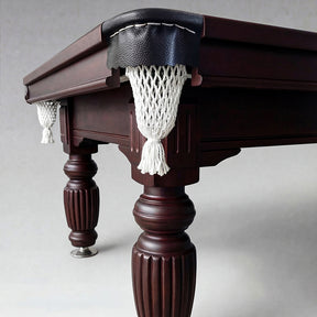 Solid Oak 8ft Slate Pool Table - Walnut Frame/Green Felt [SHIPS IN 5 WEEKS]