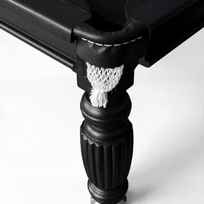 Solid Oak 7ft Slate Pool Table - Black Frame/Black Felt [SHIPS IN 2 WEEKS]