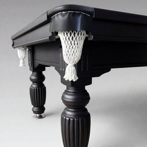 Solid Oak 7ft Slate Pool Table - Black Frame/Black Felt [SHIPS IN 2 WEEKS]