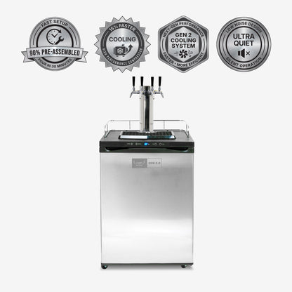 GEN 2.0 Kegerator Quadruple Tap