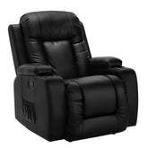 Furniture > Living Room - Artiss Electric Massage Chair Recliner Luxury Lounge Sofa Armchair Heat Leather