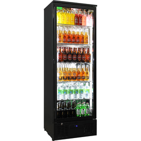 Rhino Black Commercial Upright Triple Glass Door Bar Fridge Ultra Energy Efficient - Model SGT1R-BS