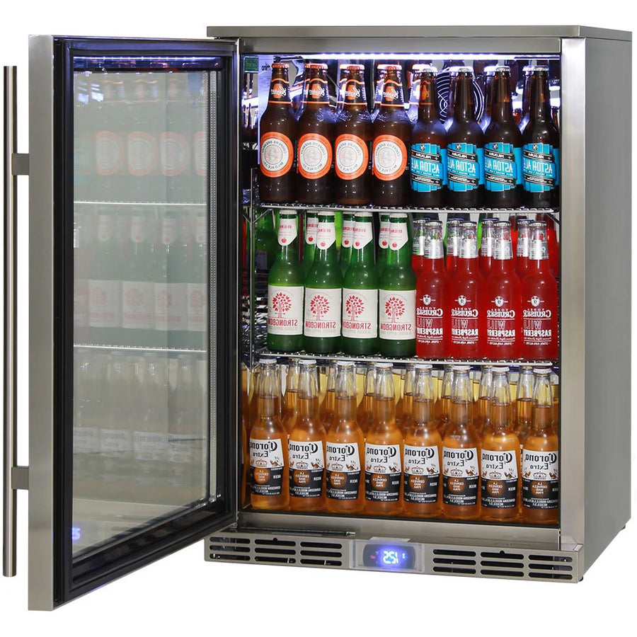 Rhino Alfresco Bar Fridge Glass Door Outdoor Rated 129L