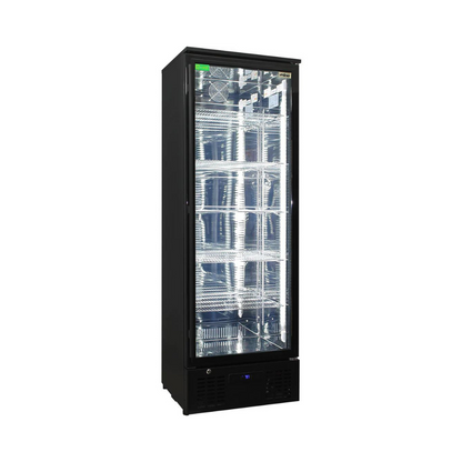 Rhino Black Commercial Upright Triple Glass Door Bar Fridge Ultra Energy Efficient - Model SGT1R-BS