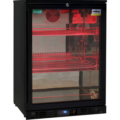 Rhino Night Club Commercial Multi Light Colored Black 1 Door Bar Fridge